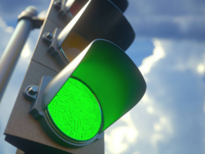 Traffic Signal Green LED Light Application